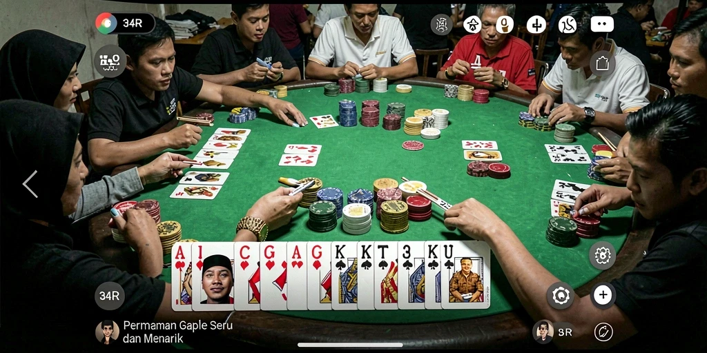 Tampilan gameplay Gaple yang seru dan interaktif.