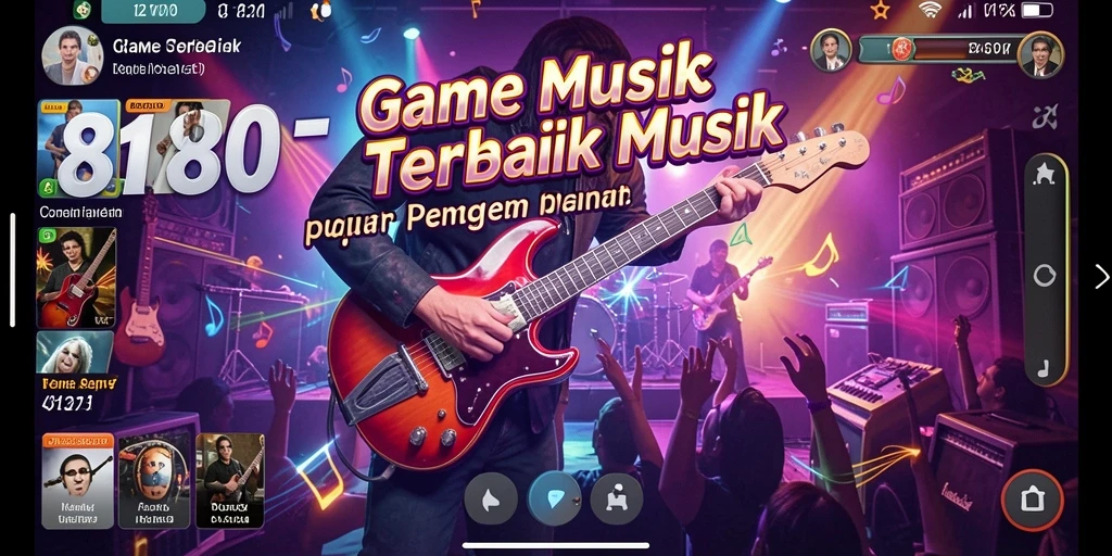 Tampilan gameplay 8180 yang menarik dengan berbagai pilihan lagu.