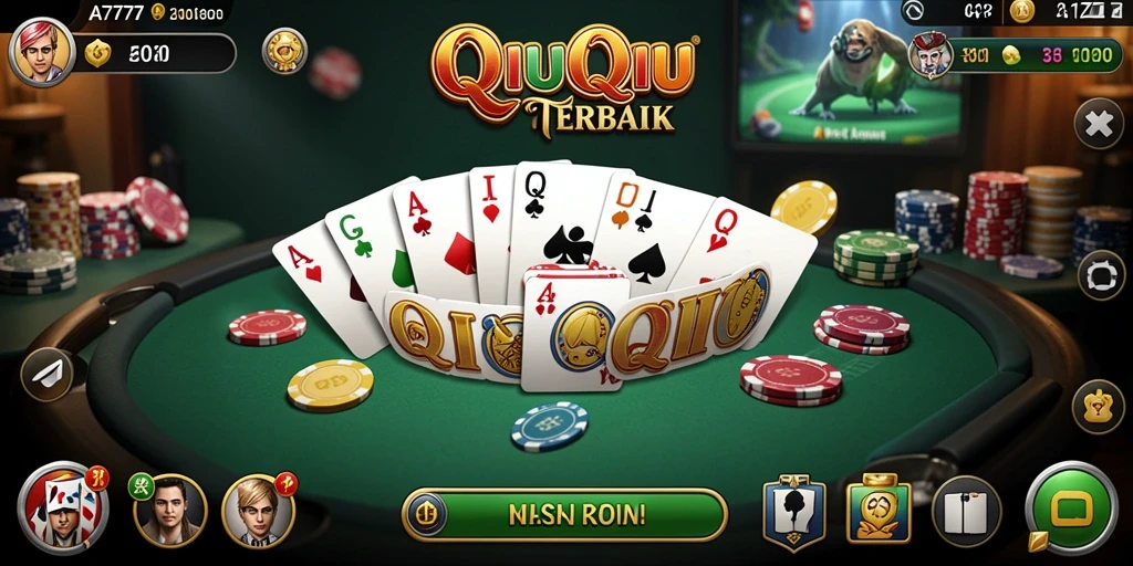 Tampilan menarik dari gameplay QiuQiu A7777.