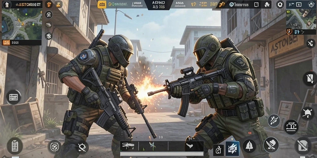 Tampilan gameplay intens di ASTONBET dengan aksi FPS yang mendebarkan.