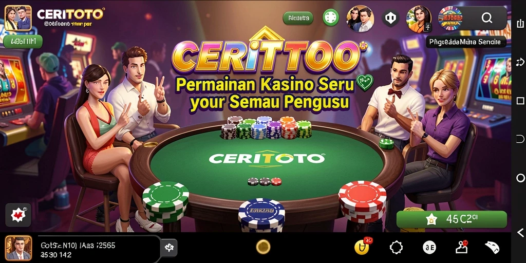 Screenshot CERITOTO menampilkan momen mendebarkan dalam permainan Kasino.