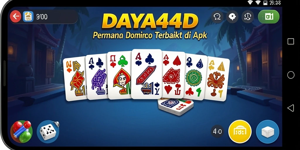Screenshot DAYA4D menampilkan serunya bermain Domino dengan teman.