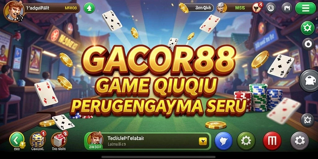 Screenshot GACOR88 menampilkan momen seru dalam permainan QiuQiu.