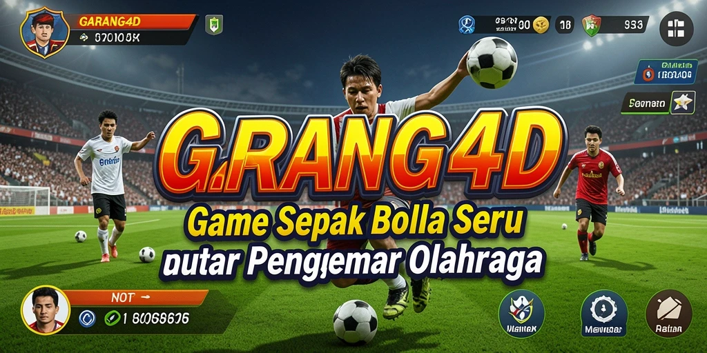 Tampilan gameplay seru di GARANG4D dengan aksi sepak bola nyata.