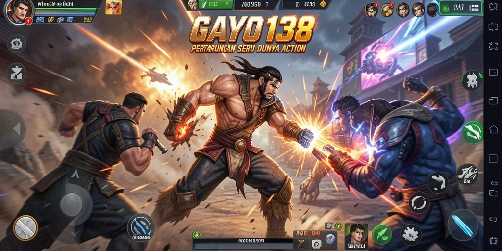 Screenshot GAYO138 menunjukkan aksi pertarungan yang mendebarkan di game Action.