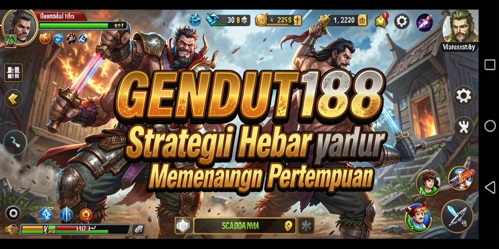 Screenshot gameplay GENDUT188 yang menampilkan aksi pertempuran strategi.