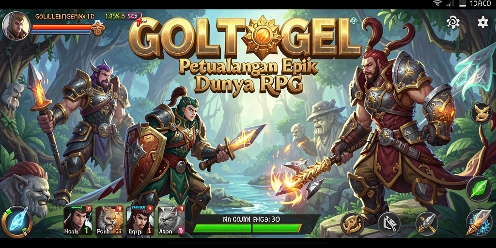 Tampilan gameplay RPG yang menegangkan dan menarik di GOLTOGEL.