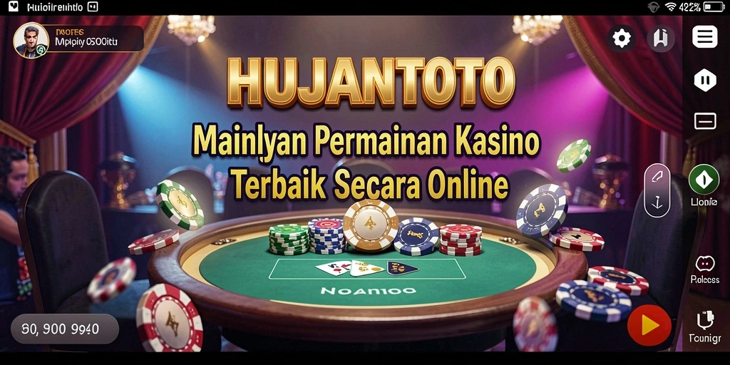Tampilan gameplay kasino yang menarik dan interaktif di HUJANTOTO.