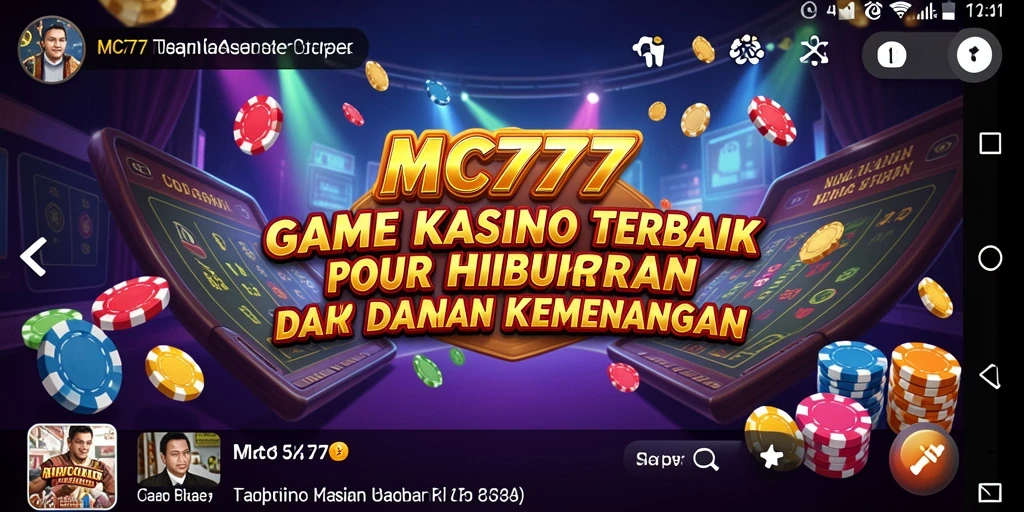 Tampilan gameplay Kasino yang menegangkan di MC777.