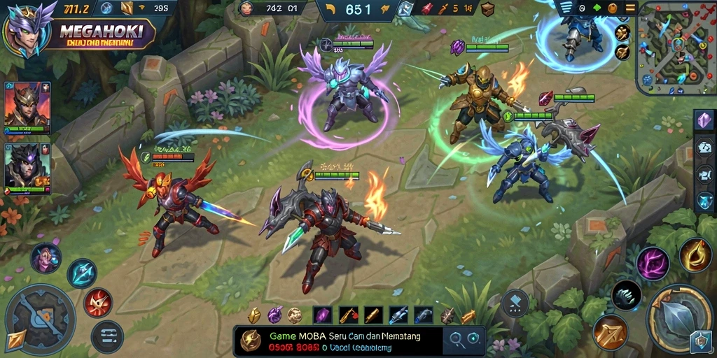 Tangkapan layar gameplay MEGAHOKI yang menegangkan.