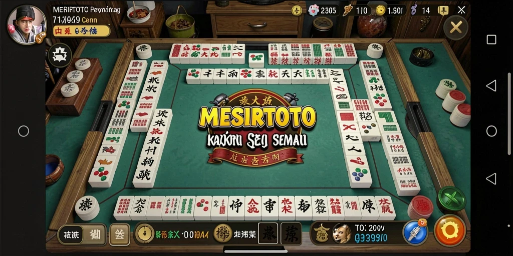 Screenshot MESIRTOTO yang menunjukkan gameplay Mahjong yang seru dan menarik.