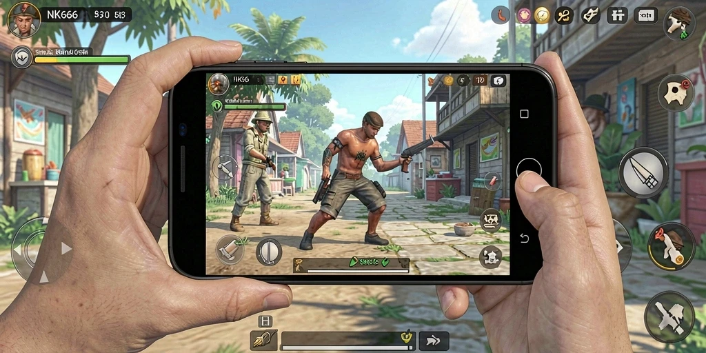 Screenshot gameplay NK666 menunjukkan interaksi sosial yang mendalam.