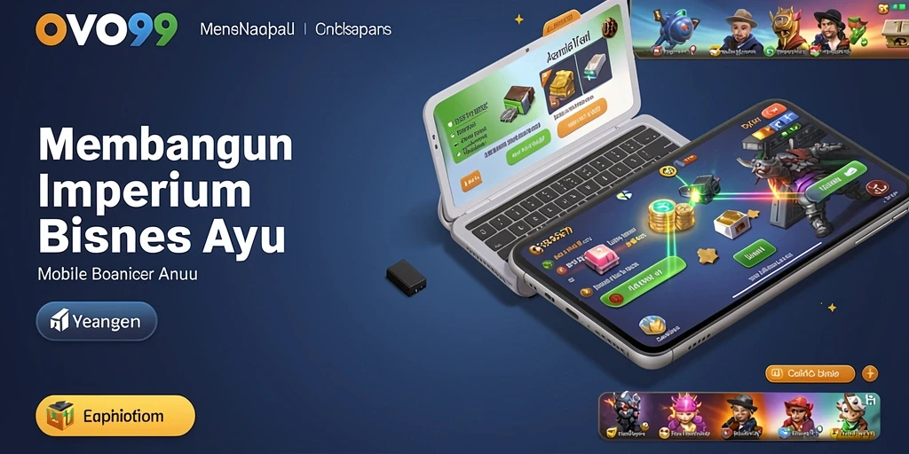 Screenshot utama OVO99 menampilkan gameplay menarik dari bisnis yang sedang dikelola.