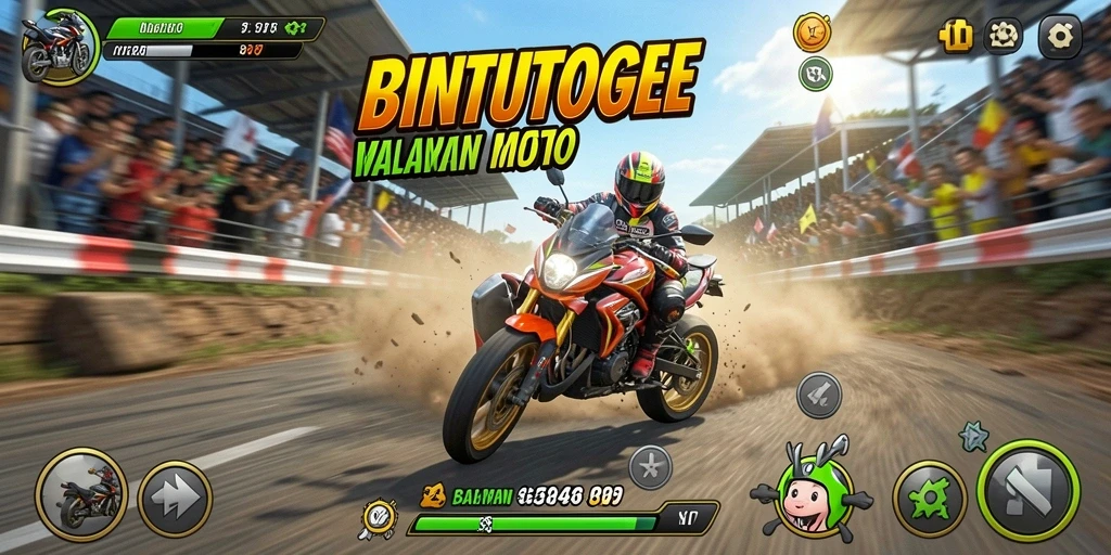 Tampilan gameplay <strong>PINTUTOGEL</strong> yang mendebarkan dengan balapan penuh aksi.