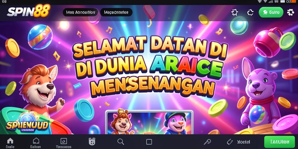 Tampilan gameplay seru SPIN88 yang penuh warna dan tantangan.