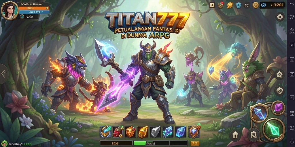 Tampilan gameplay seru di dunia fantasi TITAN777.