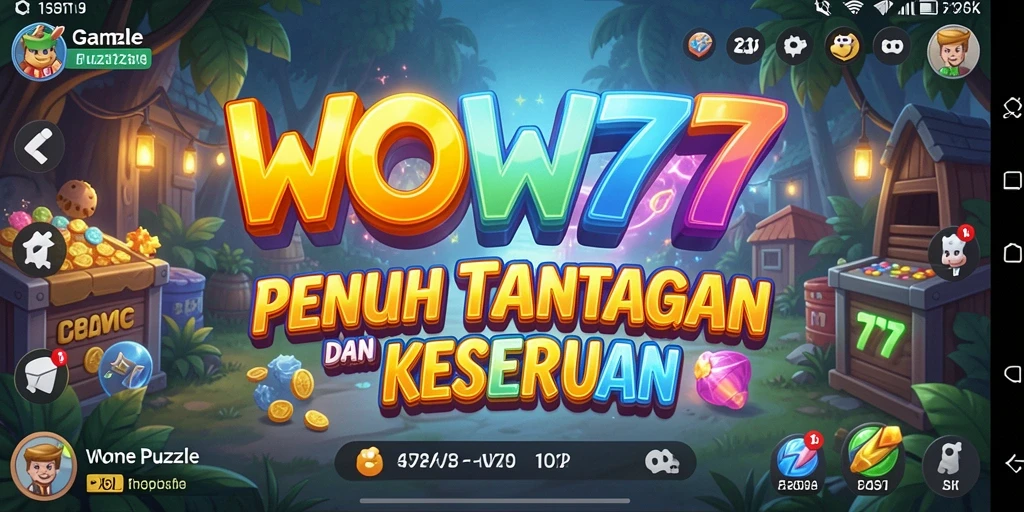 Tampilan gameplay WOW77 saat memecahkan teka-teki yang menantang.